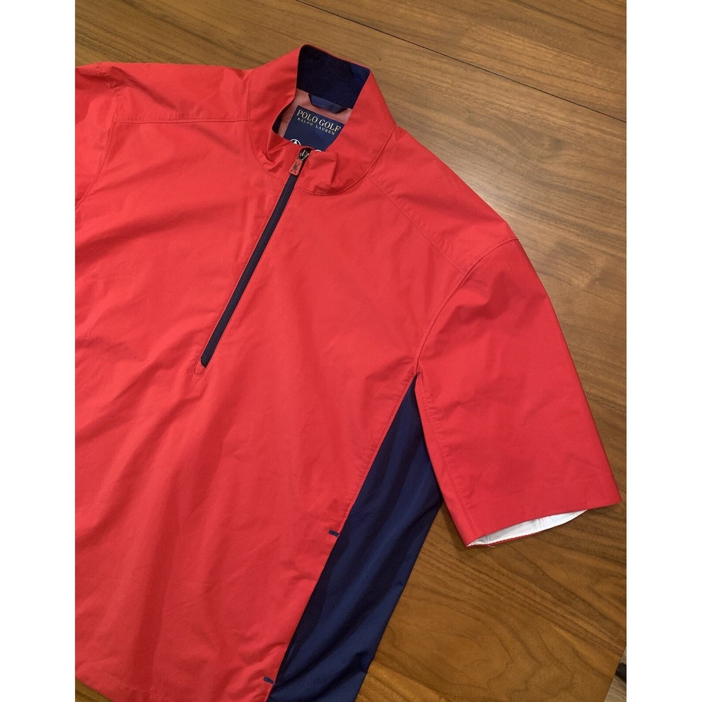Polo Golf Ralph Lauren Rain Jacket Half Zip Mens XL Packable Windbreaker Weather